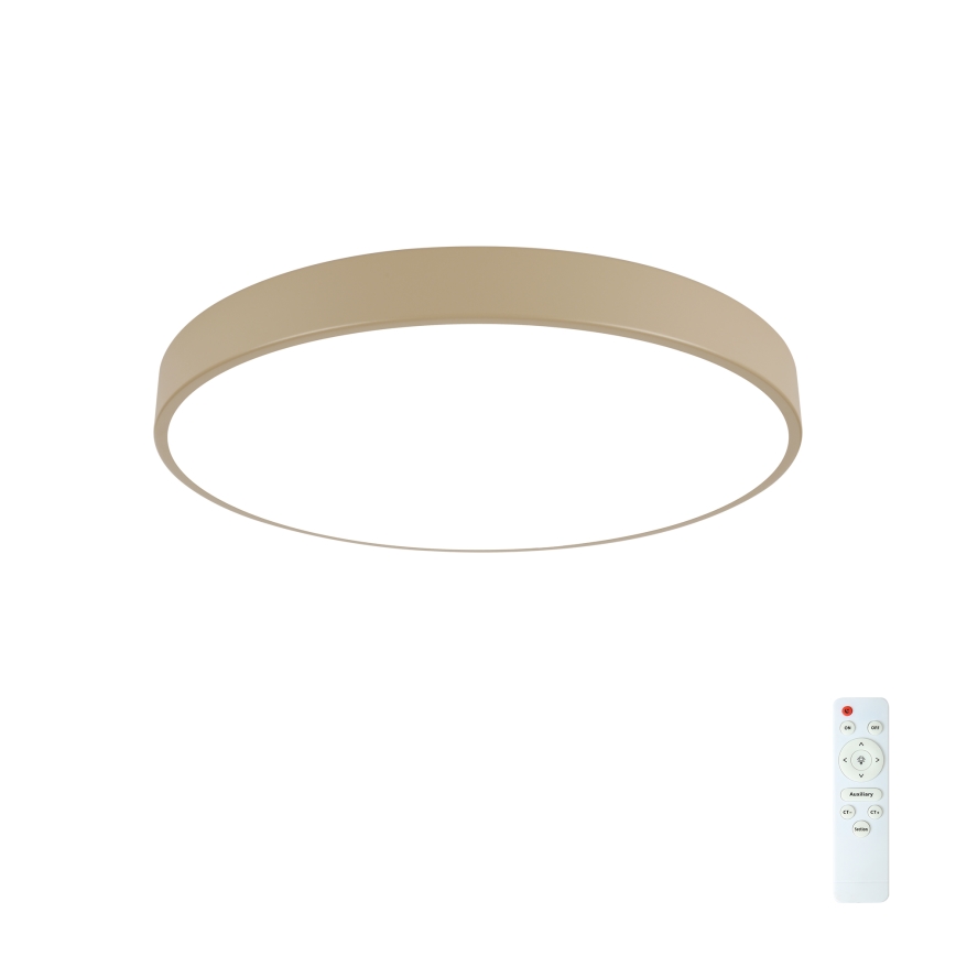 Brilagi - LED Dimmable Ceiling Lamp POOL LED/60W/230V 3000-6000K 50 cm Beige + Remote Control