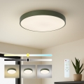 Brilagi - LED Dimmable Ceiling Light POOL LED/60W/230V 3000-6000K 50 cm diameter green + remote control