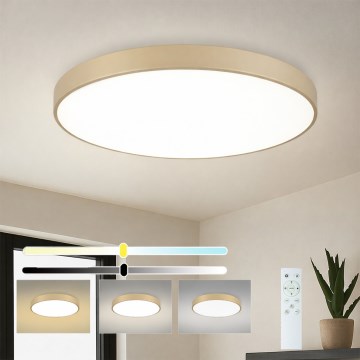 Brilagi - LED Dimmable Ceiling Light POOL SMART LED/100W/230V 3000-6000K 80 cm beige Tuya Wi-Fi + remote control