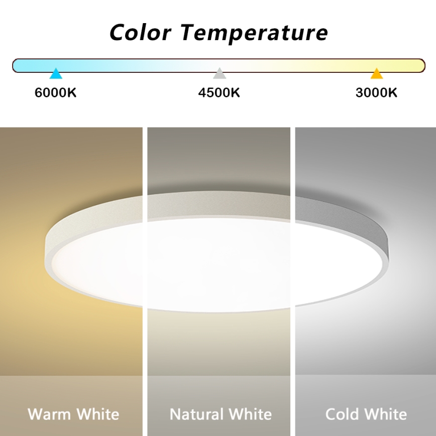 Brilagi - Dimmable Ceiling Light POOL SMART LED/100W/230V 3000-6000K 80 cm Wi-Fi Tuya White + Remote