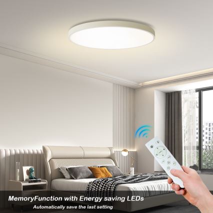 Brilagi - Dimmable Ceiling Light POOL SMART LED/100W/230V 3000-6000K 80 cm Wi-Fi Tuya White + Remote