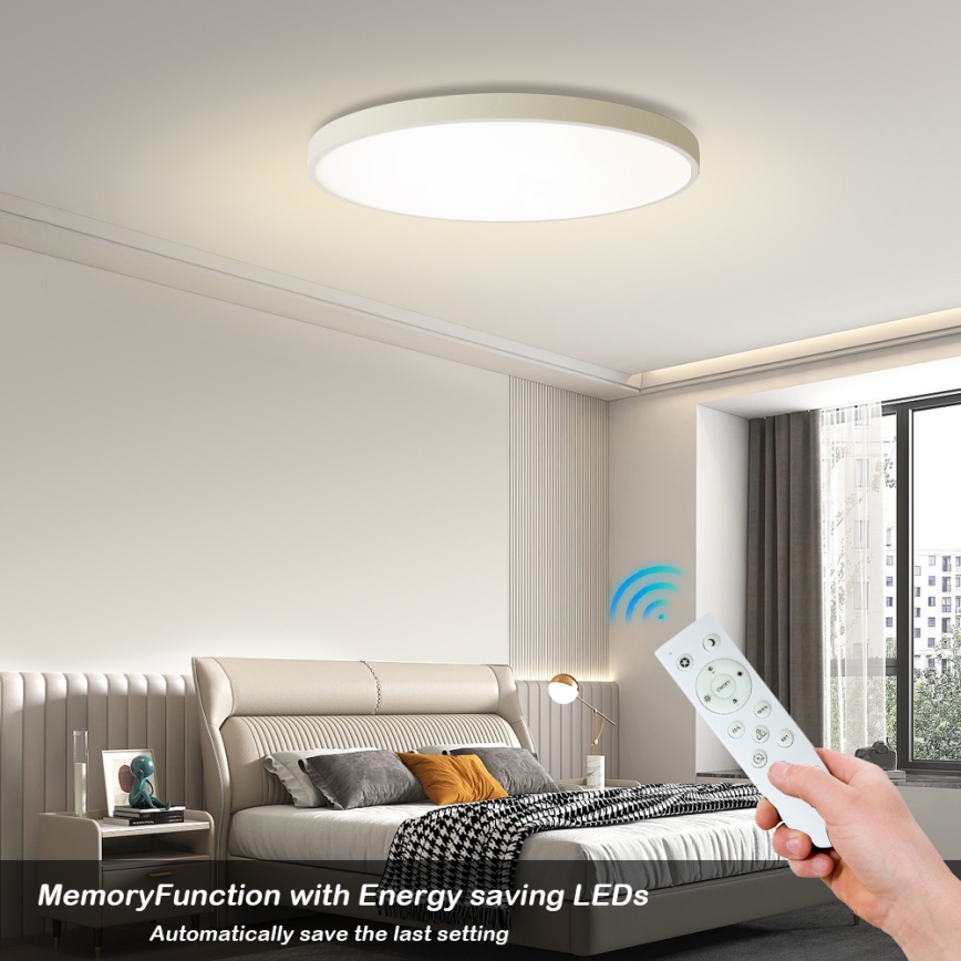 Brilagi - Dimmable Ceiling Light POOL SMART LED/100W/230V 3000-6000K 80 cm Wi-Fi Tuya White + Remote