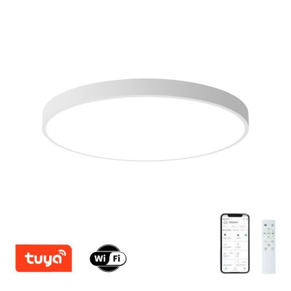 Brilagi - LED Dimmable Ceiling Light POOL SMART LED/128W/230V 3000-6000K 100 cm Wi-Fi Tuya White + Remote Control