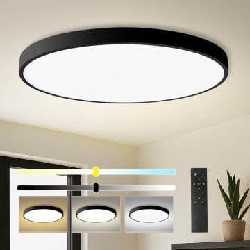Brilagi - LED Dimmable Ceiling Light POOL SMART LED/180W/230V 3000-6000K Ø 120 cm Tuya Wi-Fi Black + Remote Control