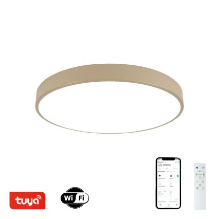 Brilagi - Dimmable LED Ceiling Lamp POOL SMART LED/60W/230V 50 cm Wi-Fi Tuya beige + remote control