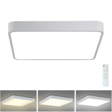 Brilagi - LED Dimmable ceiling light POOL SQUARE LED/36W/230V 3000-6000K 40x40 cm white + remote control