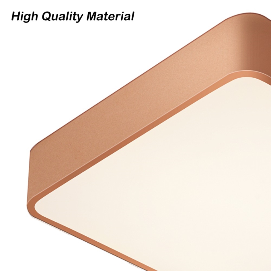 BRILAGI - LED Dimmable ceiling light POOL SQUARE LED/36W/230V 3000-6000K 40x40 cm copper + remote control