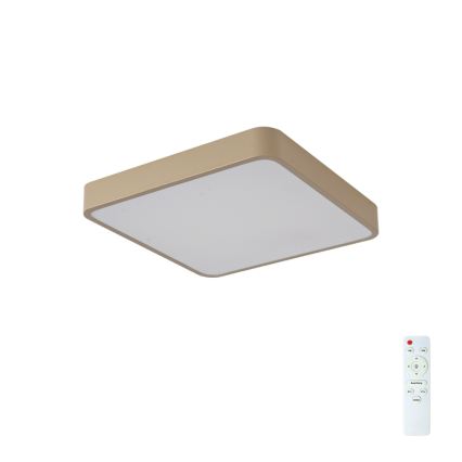 BRILAGI - Dimmable LED Ceiling Light POOL SQUARE LED/48W/230V 3000-6000K 50x50 cm beige + remote control