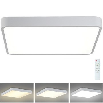 Brilagi - LED Dimmable ceiling light POOL SQUARE LED/48W/230V 3000-6000K 50x50 cm white + remote control