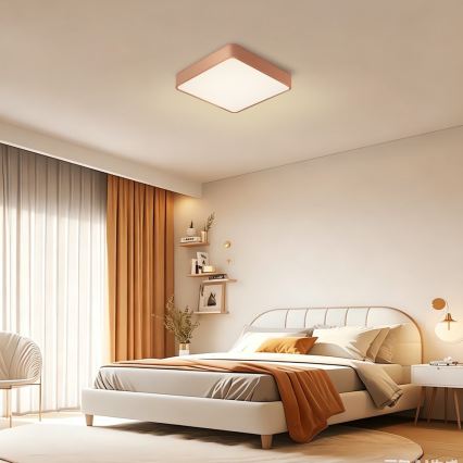 BRILAGI - LED dimmable ceiling light POOL SQUARE LED/48W/230V 3000-6000K 50x50 cm copper + remote control
