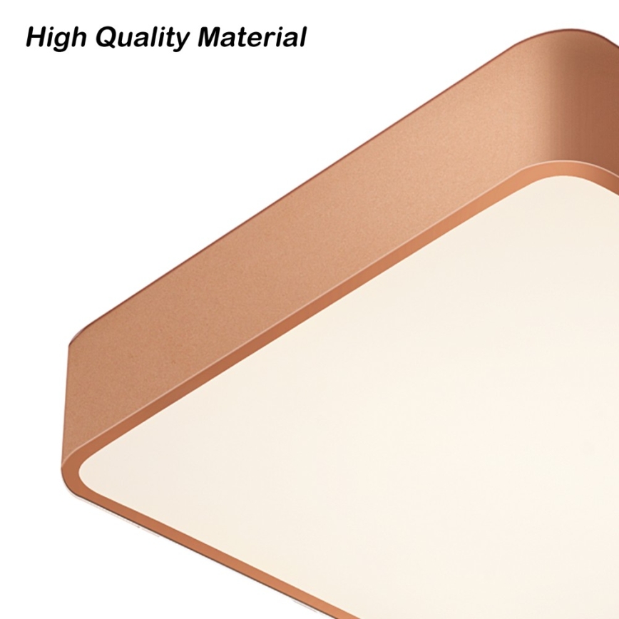 BRILAGI - LED dimmable ceiling light POOL SQUARE LED/48W/230V 3000-6000K 50x50 cm copper + remote control