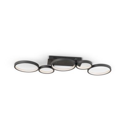 Brilagi - Dimmable LED ceiling light RINGO LED/34W/230V 3000-6000K 28x84 cm black + remote control