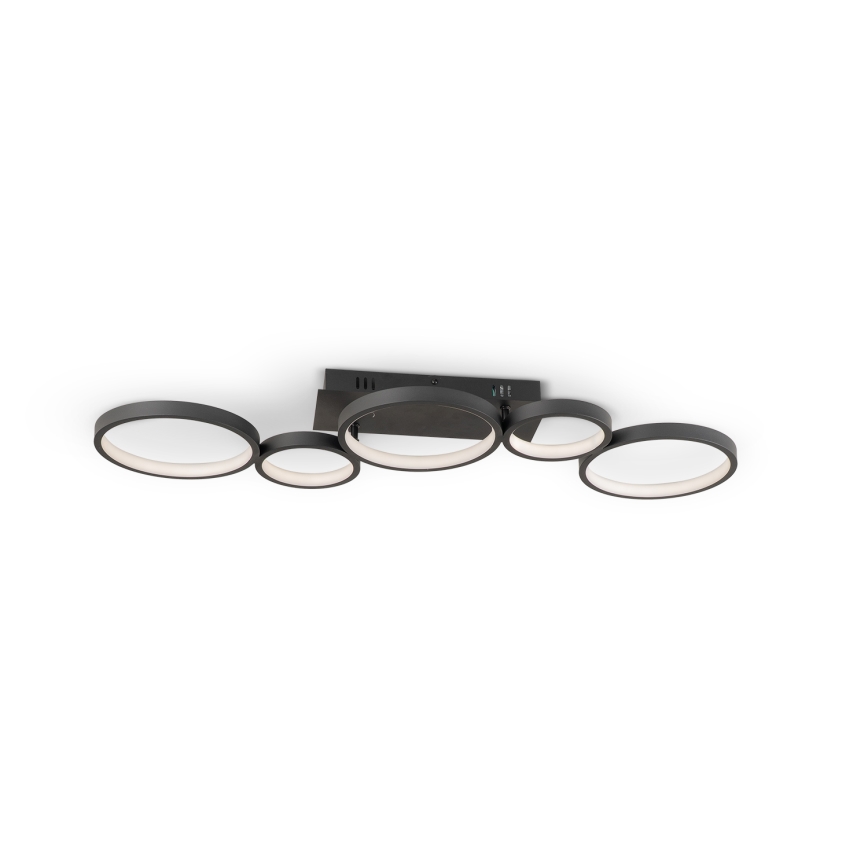 Brilagi - Dimmable LED ceiling light RINGO LED/34W/230V 3000-6000K 28x84 cm black + remote control