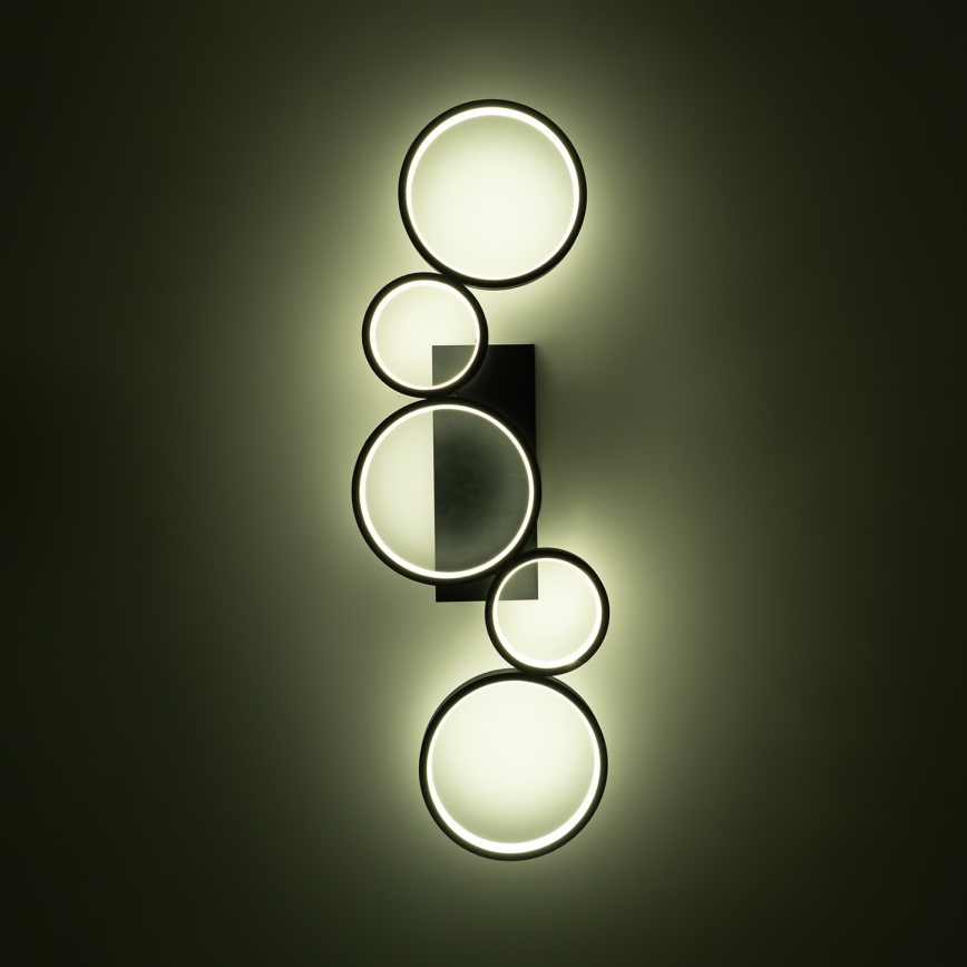 Brilagi - Dimmable LED ceiling light RINGO LED/34W/230V 3000-6000K 28x84 cm black + remote control