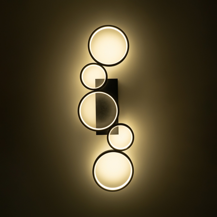 Brilagi - Dimmable LED ceiling light RINGO LED/34W/230V 3000-6000K 28x84 cm black + remote control
