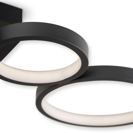 Brilagi - Dimmable LED ceiling light RINGO LED/34W/230V 3000-6000K 28x84 cm black + remote control