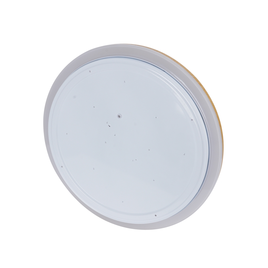 Brilagi - Dimmable LED Ceiling Light RIVO LED/72W/230V 3000-6000K wood finish Ø 50 cm + remote control