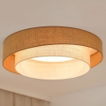 Brilagi - LED Dimmable ceiling light SHINE LED/24W/230V d. 60 cm 3000/4000/6500K beige/creamy + remote control