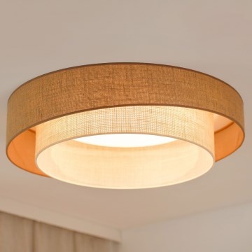 Brilagi - LED Dimmable ceiling light SHINE LED/24W/230V d. 60 cm 3000/4000/6500K beige/creamy + remote control