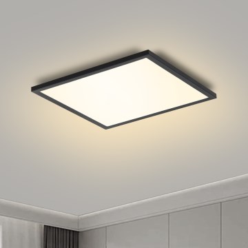 Brilagi - LED Dimmable ceiling light SLIMFRAME LED/25W/230V 30x30 cm 3000-6000K black + remote control