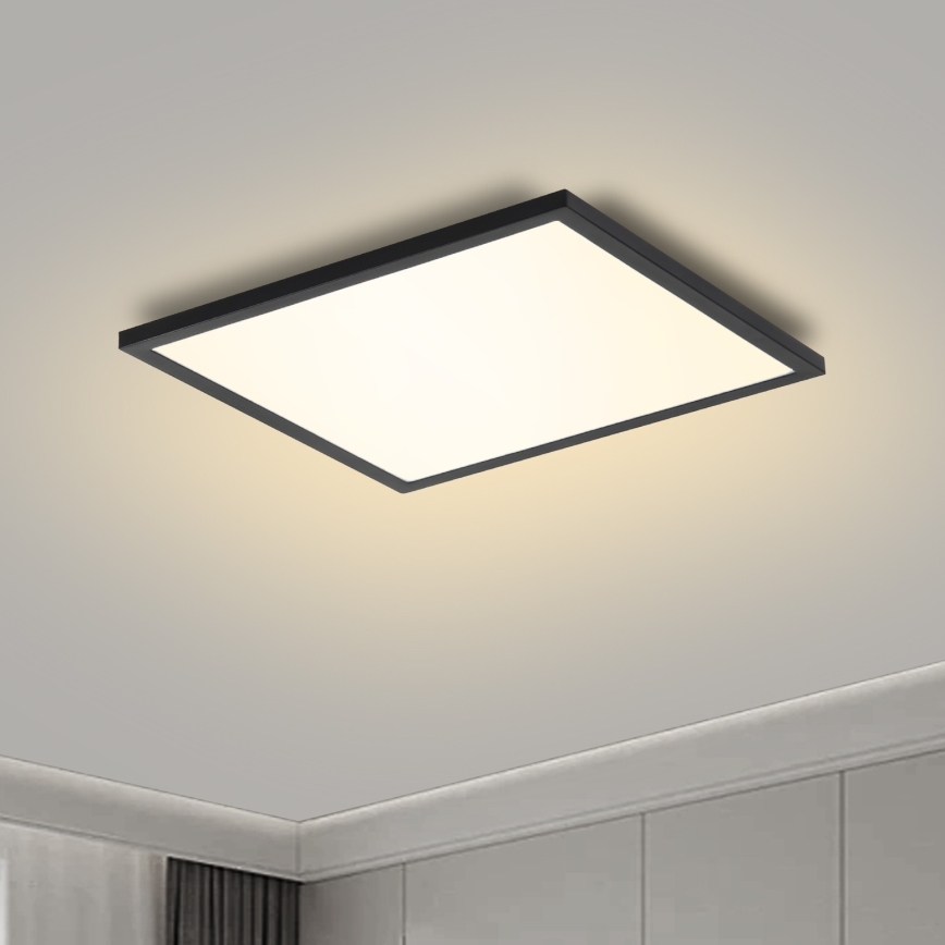 Brilagi - LED Dimmable ceiling light SLIMFRAME LED/25W/230V 30x30 cm 3000-6000K black + remote control