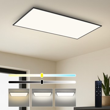 Brilagi - LED Dimmable Ceiling Light SLIMFRAME LED/80W/230V 120x60 cm 3000-6000K Black + remote control