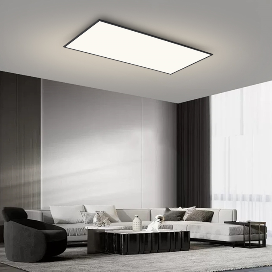 BRILAGI - LED Dimmable Ceiling Light SLIMFRAME LED/80W/230V 120x60 cm 3000-6000K Black + remote control
