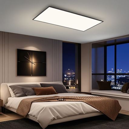 BRILAGI - LED Dimmable Ceiling Light SLIMFRAME LED/80W/230V 120x60 cm 3000-6000K Black + remote control