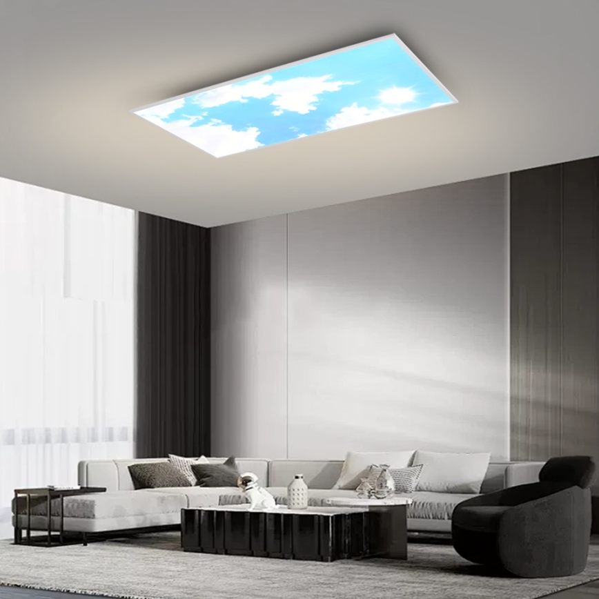 Brilagi - Dimmable LED Ceiling Light SLIMFRAME LED/80W/230V 120x60 cm 3000-6000K silver/blue + remote control