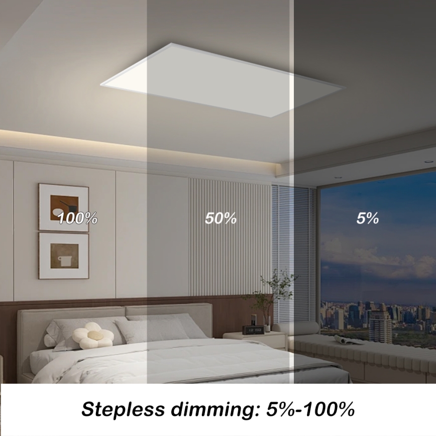 Brilagi - LED Dimmable Ceiling Light SLIMFRAME LED/80W/230V 120x60 cm 3000-6000K White + Remote Control