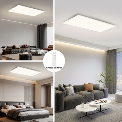 Brilagi - LED Dimmable Ceiling Light SLIMFRAME LED/80W/230V 120x60 cm 3000-6000K White + Remote Control