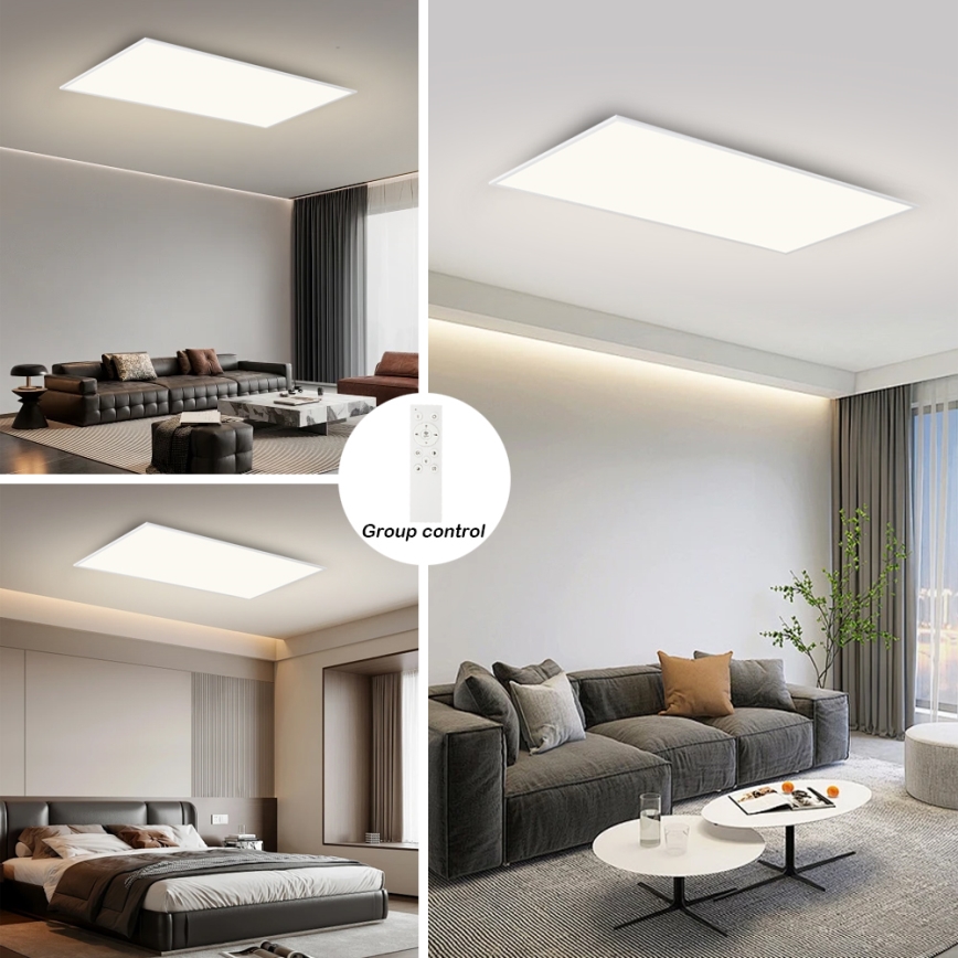 Brilagi - LED Dimmable Ceiling Light SLIMFRAME LED/80W/230V 120x60 cm 3000-6000K White + Remote Control