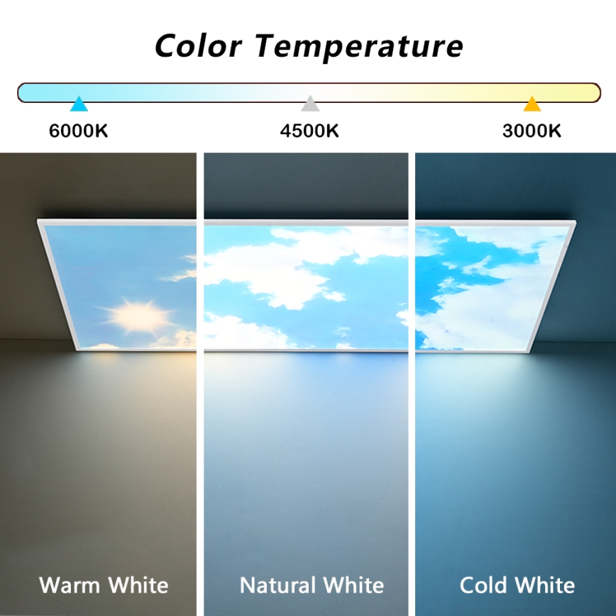 Brilagi - Dimmable LED Ceiling Light SLIMFRAME SKY LED/80W/230V 120x60 cm 3000-6000K silver/blue + remote control