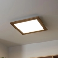 Brilagi - LED Dimmable Ceiling Light SLIMFRAME WOOD LED/36W/230V 49.5 x 49.5 cm 3000-6000K Brown + Remote Control