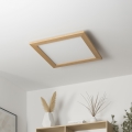 Brilagi - LED Dimmable ceiling light SLIMFRAME WOOD LED/36W/230V 49,5x49,5 cm 3000-6000K brown + remote control