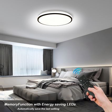 Brilagi - SMART Dimmable LED Ceiling Light, 24W, 230V, Ø 38 cm, 3000–6000K, Wi‑Fi Tuya Beacon + Remote Control