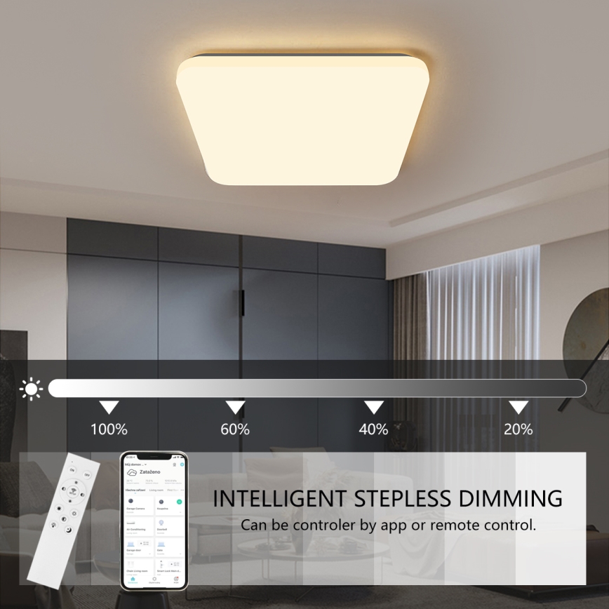 Brilagi - LED Dimmable ceiling light SMART LED/28W/230V 2700-6500K Wi-Fi Tuya + remote control