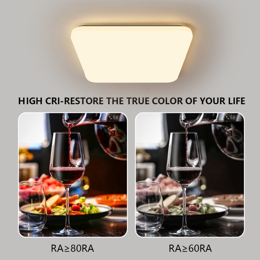 Brilagi - LED Dimmable ceiling light SMART LED/28W/230V 2700-6500K Wi-Fi Tuya + remote control
