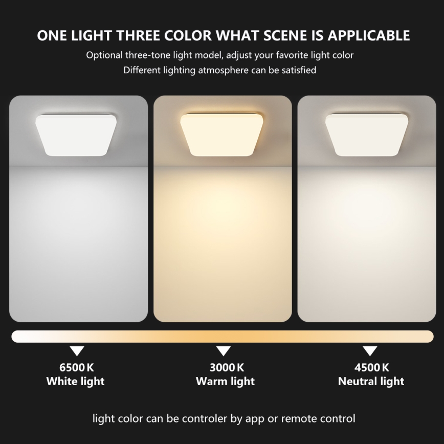 Brilagi - LED Dimmable ceiling light SMART LED/28W/230V 2700-6500K Wi-Fi Tuya + remote control