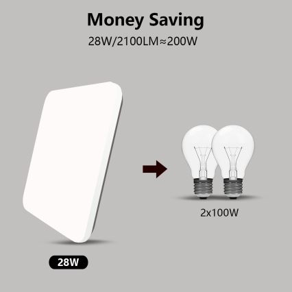 Brilagi - LED Dimmable ceiling light SMART LED/28W/230V 2700-6500K Wi-Fi Tuya + remote control