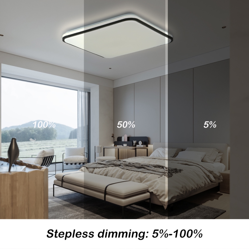 Brilagi - Dimmable SMART LED Ceiling Light 36W/230V 53x53 cm 3000-6000K Wi-Fi Tuya Beacon + remote control