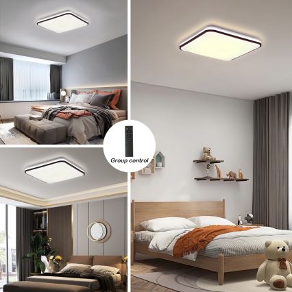 Brilagi - Dimmable SMART LED Ceiling Light 36W/230V 53x53 cm 3000-6000K Wi-Fi Tuya Beacon + remote control