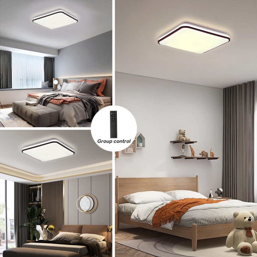 Brilagi - Dimmable SMART LED Ceiling Light 36W/230V 53x53 cm 3000-6000K Wi-Fi Tuya Beacon + remote control