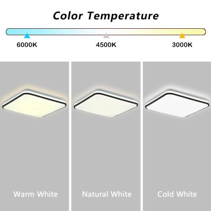 Brilagi - Dimmable SMART LED Ceiling Light 36W/230V 53x53 cm 3000-6000K Wi-Fi Tuya Beacon + remote control