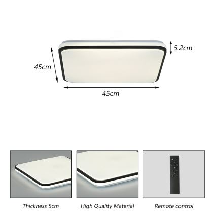 Brilagi - Dimmable SMART LED Ceiling Light 36W/230V 53x53 cm 3000-6000K Wi-Fi Tuya Beacon + remote control