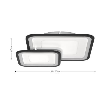 Brilagi - LED Dimmable ceiling light TANDORA LED/49W/230V 3000/4000/6000K + remote control