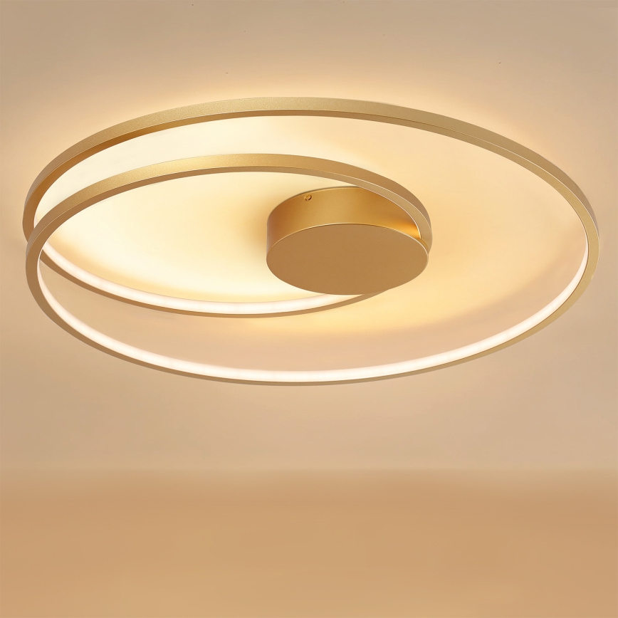 Brilagi - TWISTER Dimmable LED Ceiling Light LED/105W/230V 3000-6000K Ø 100 cm Gold + Remote Control