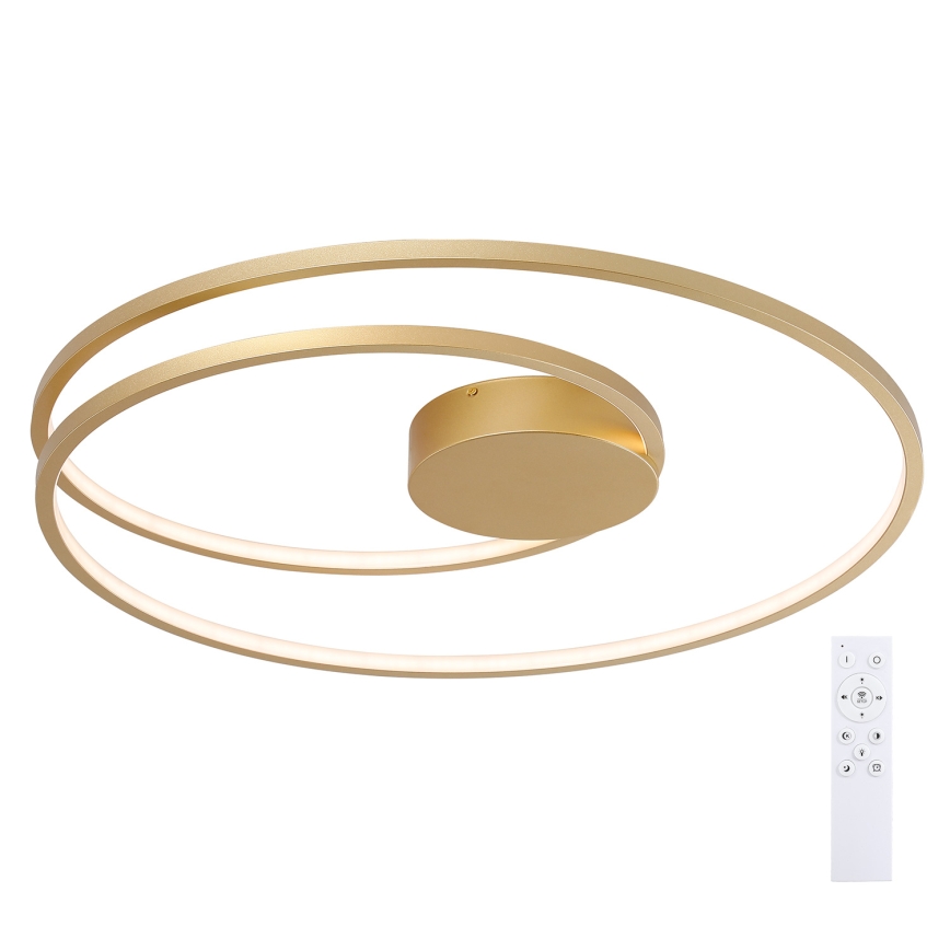 Brilagi - TWISTER Dimmable LED Ceiling Light LED/105W/230V 3000-6000K Ø 100 cm Gold + Remote Control