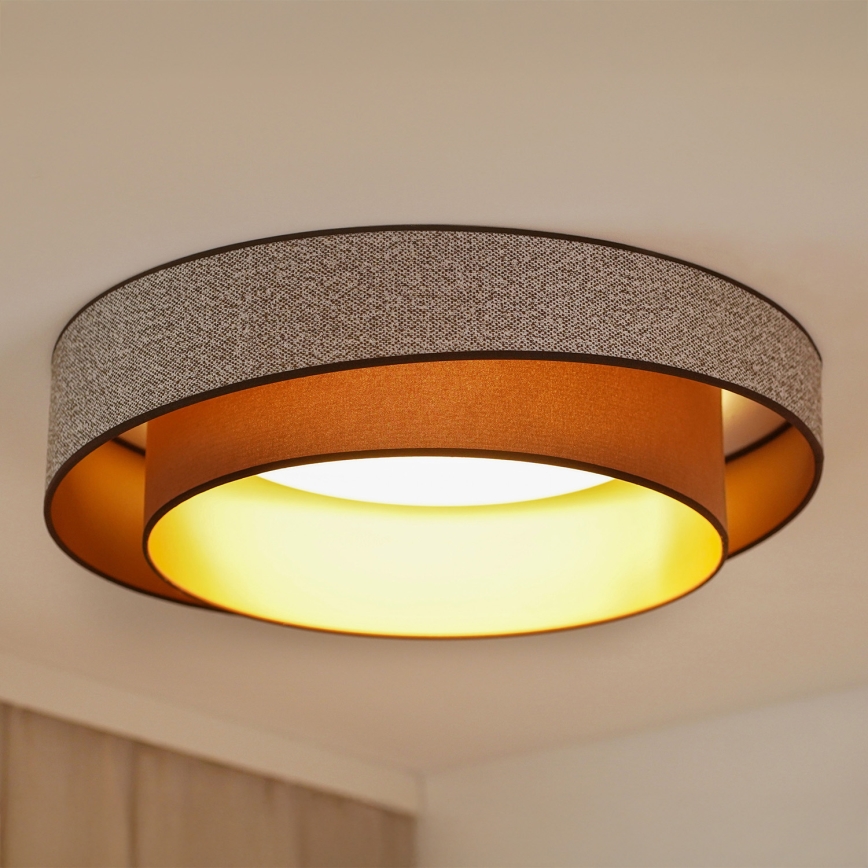 Brilagi - LED Dimmable ceiling light VEGAS SHINE LED/24W/230V d. 60 cm 3000/4000/6500K brown + remote control
