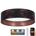 Brilagi - LED Dimmable ceiling light VELVET SMART LED/24W/230V d. 45 cm 2700-6500K Wi-Fi Tuya black/copper + remote control
